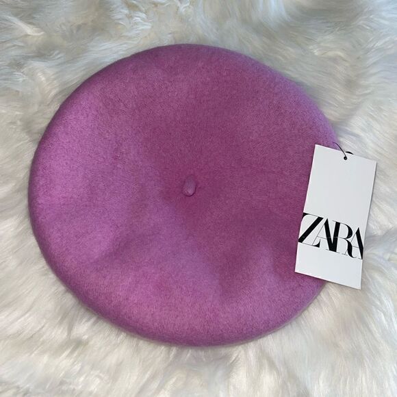 Zara Pink Wool Beret main image 15
